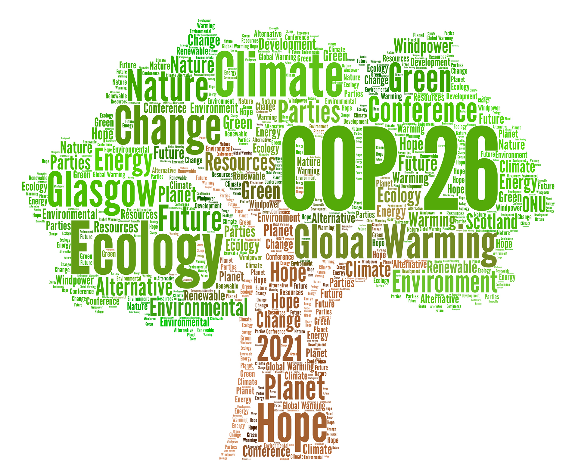 COP26 words tree image